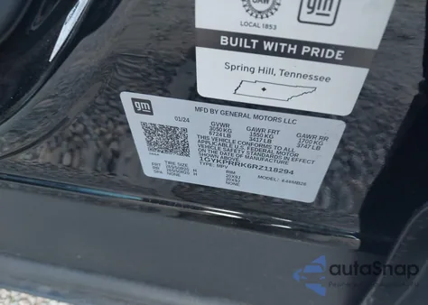 2024 Cadillac Lyriq Luxury W/1Sd из США, поврежденный, VIN 1GYKPRRK6RZ118294